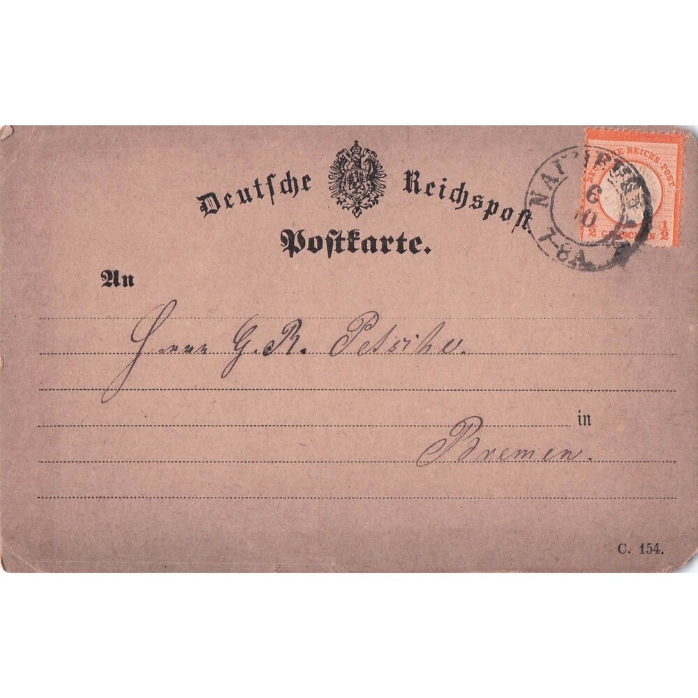 German Empire Postcard 1900–1904 Deutsche Reichspost Handwritten Kurrent Script